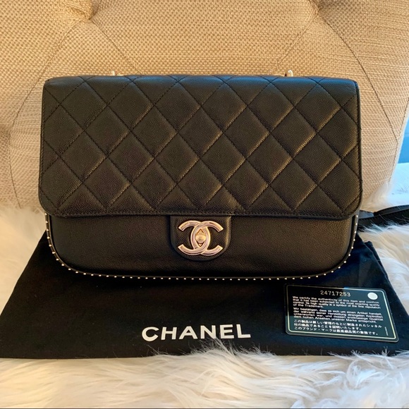 ISO Chanel Caviar Quilted Large Studded Flap Bag - Picture 3 of 16